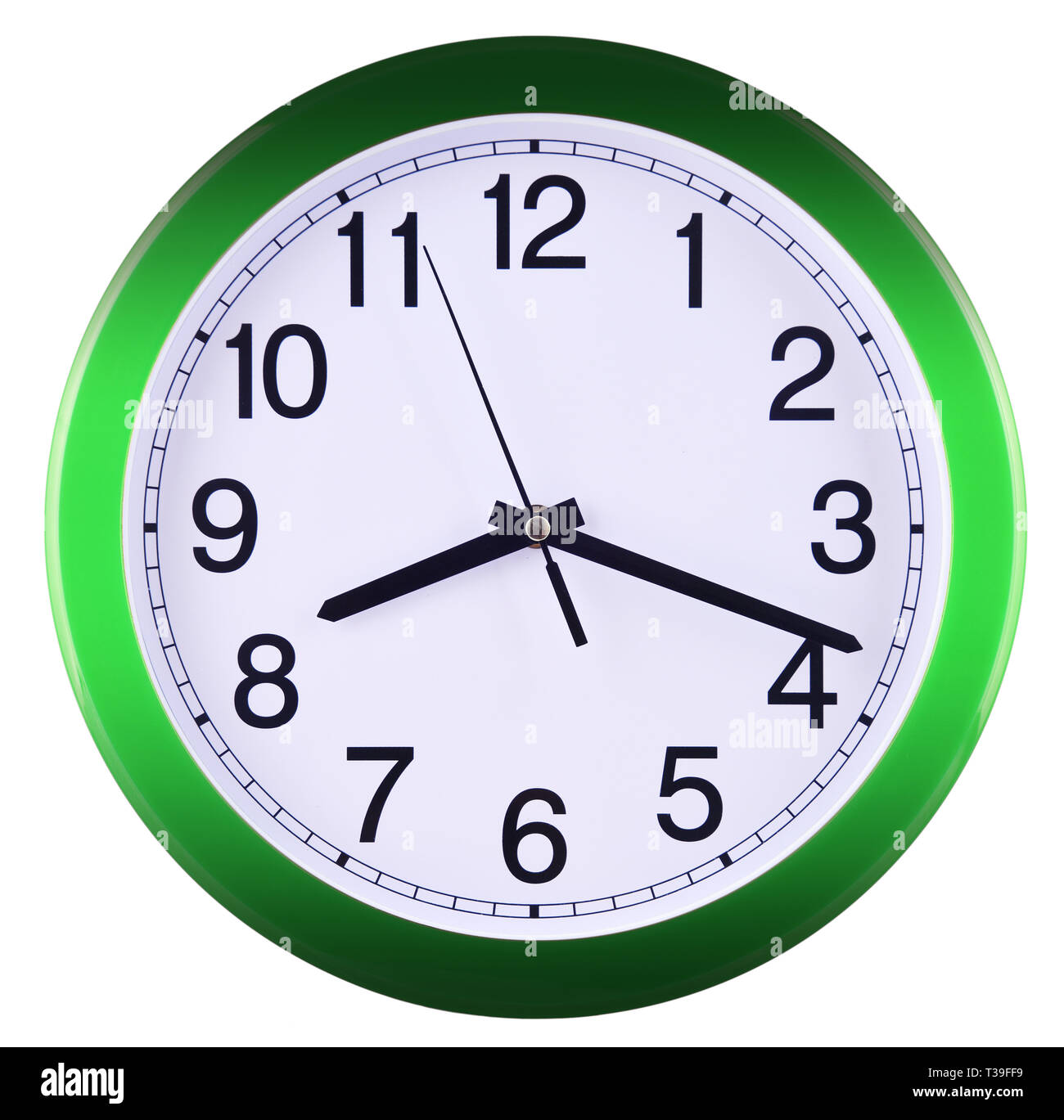 Wall clock isolated on white background. Stock Photo