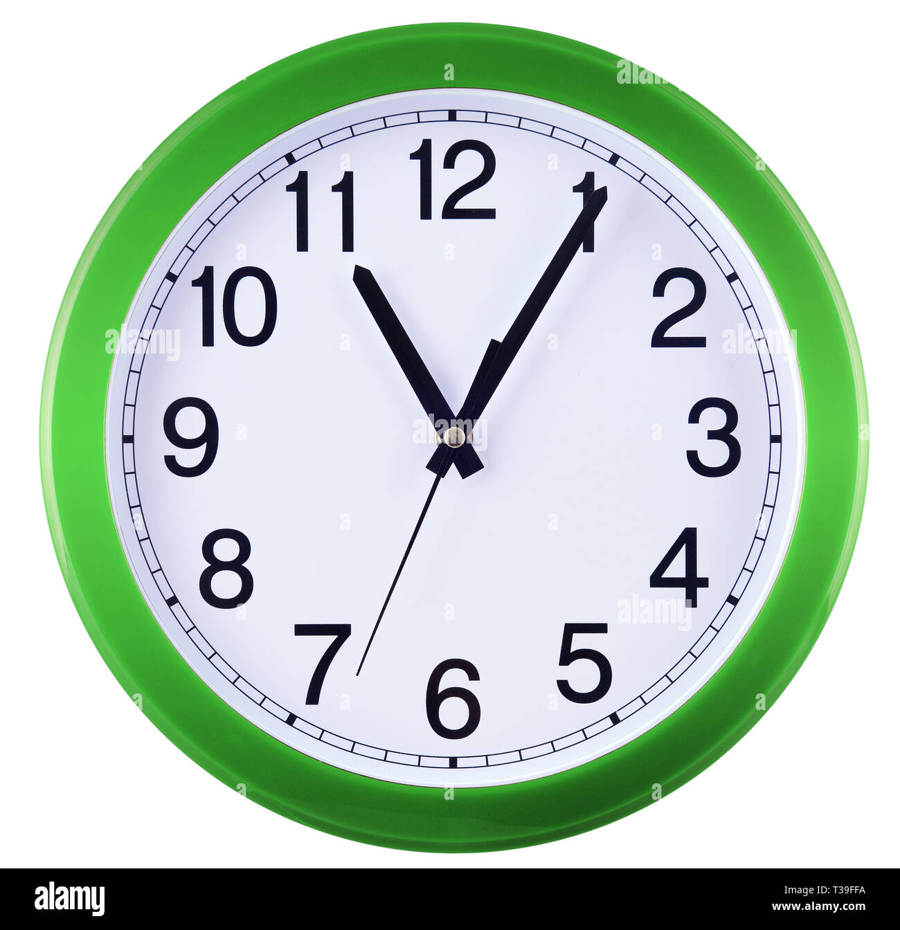 Wall clock isolated on white background. Stock Photo