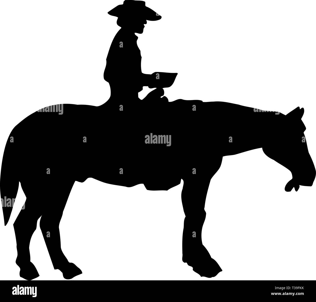 Horse Rider Vector Illustration Stock Vector Image & Art - Alamy