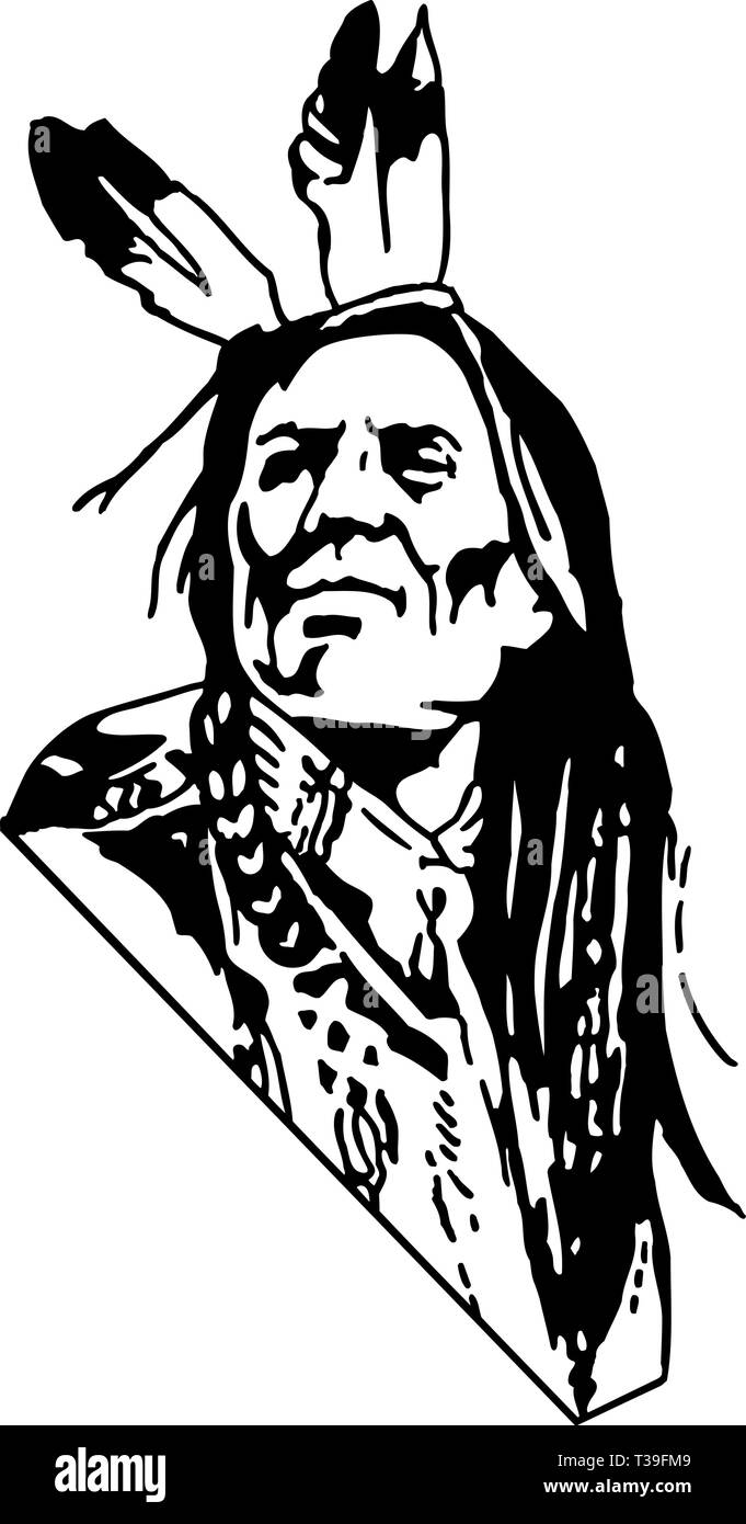 Indian Warrior Vector Illustration Stock Vector Image Art Alamy
