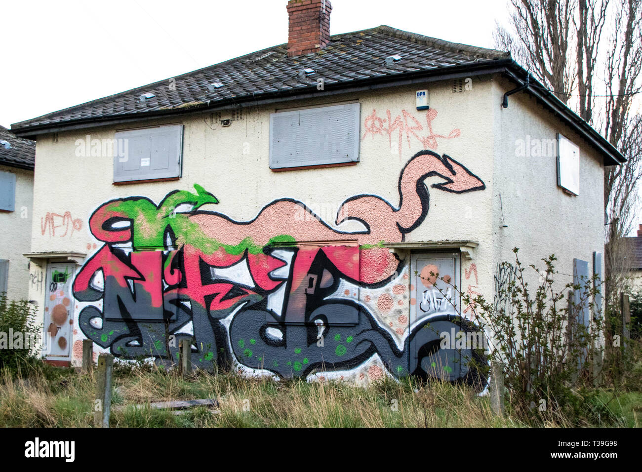 Urban Graffiti in Hull Stock Photo