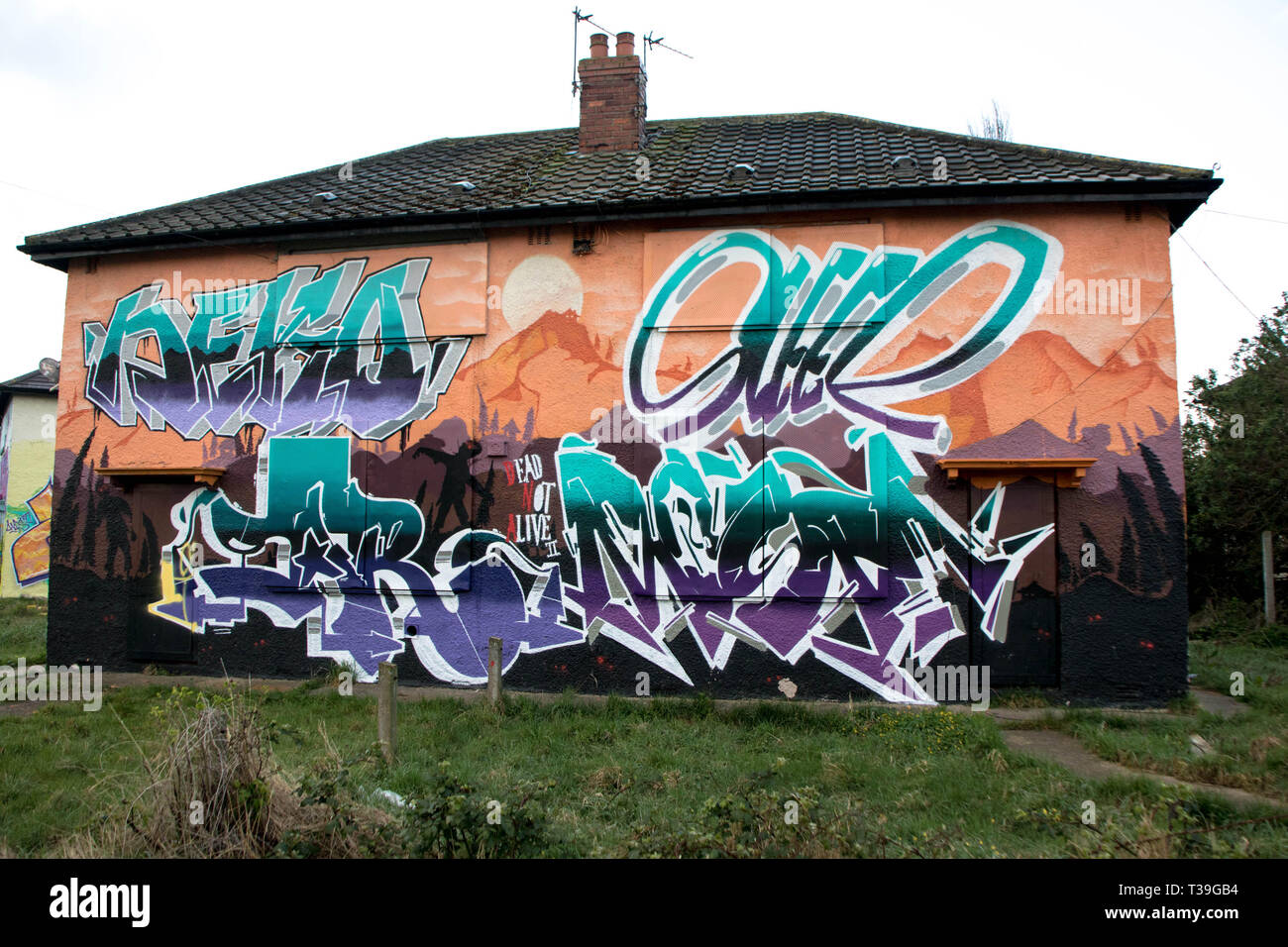 Urban Graffiti in Hull Stock Photo