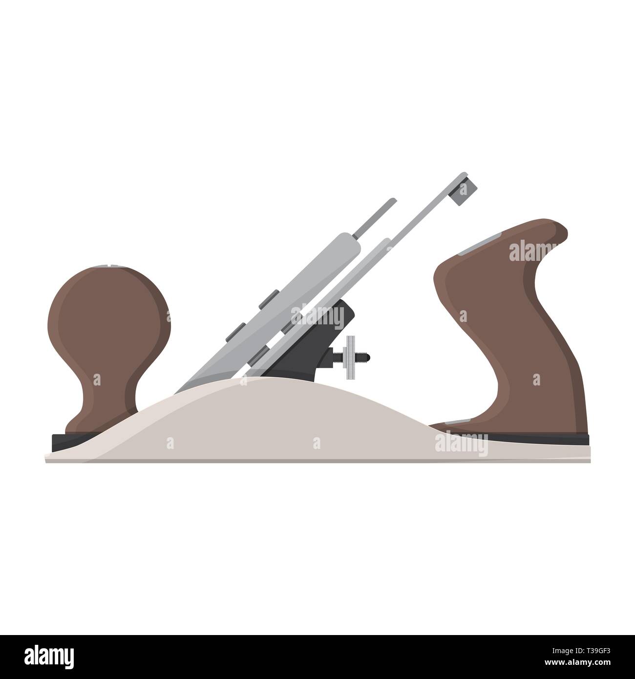 jointer plane. hand tool for carpentry. vector illustration in flat