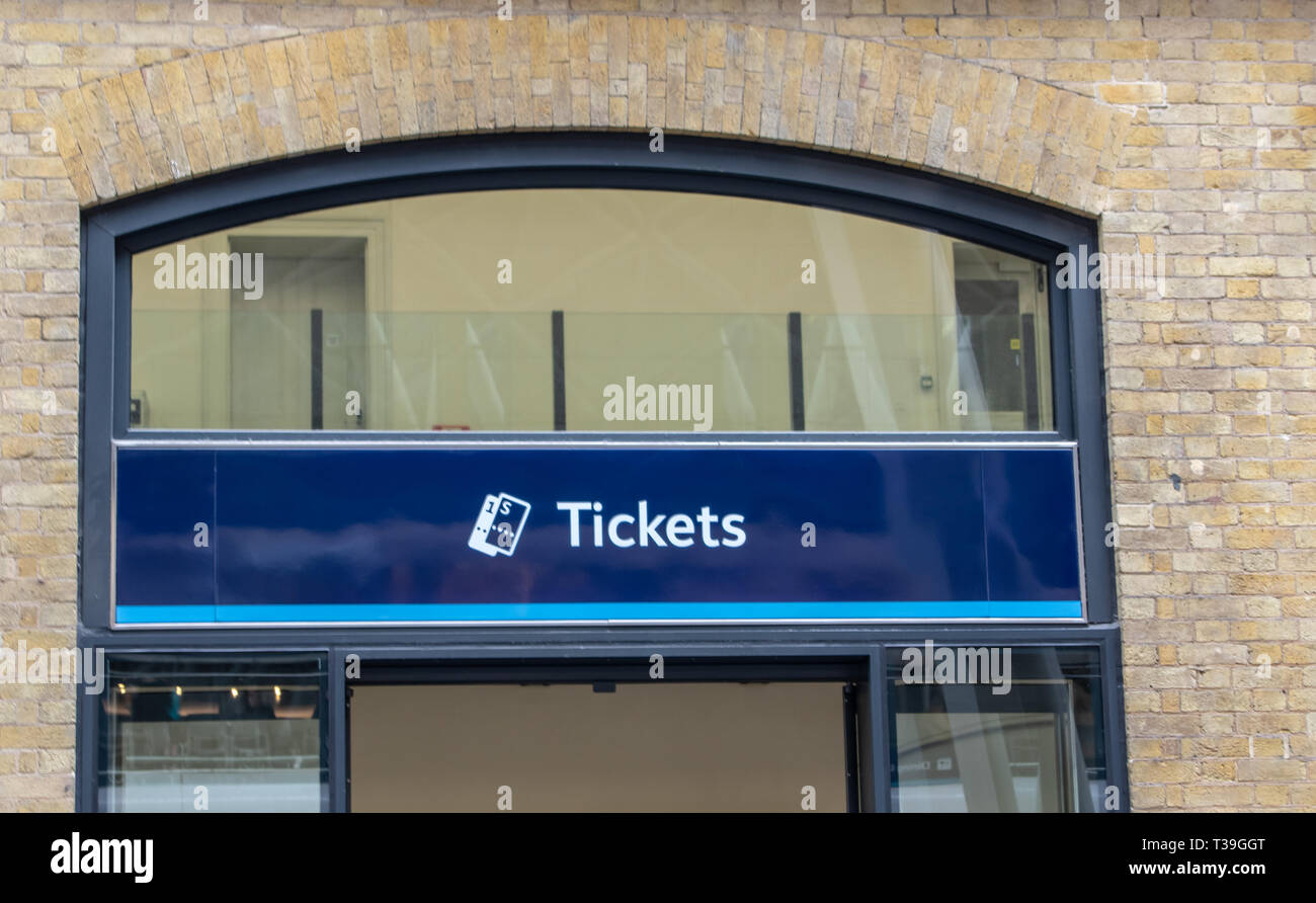 Ticket office sign Stock Photo