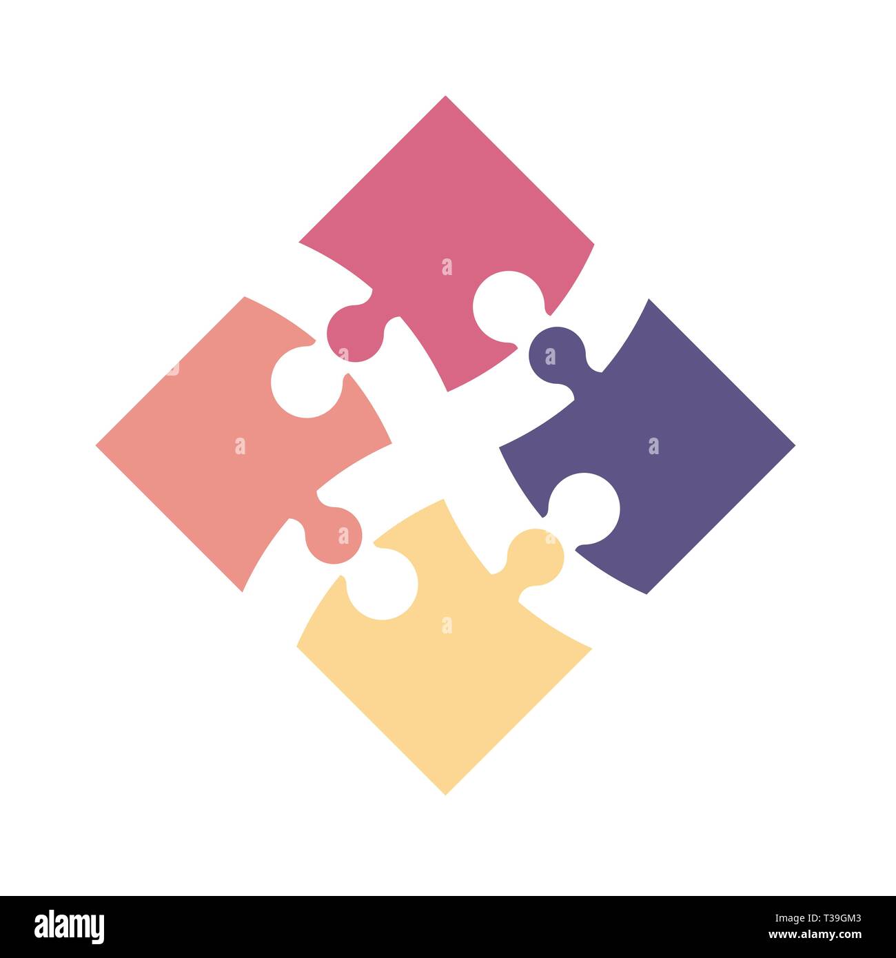 Set of puzzle pieces Stock Vector Image & Art - Alamy