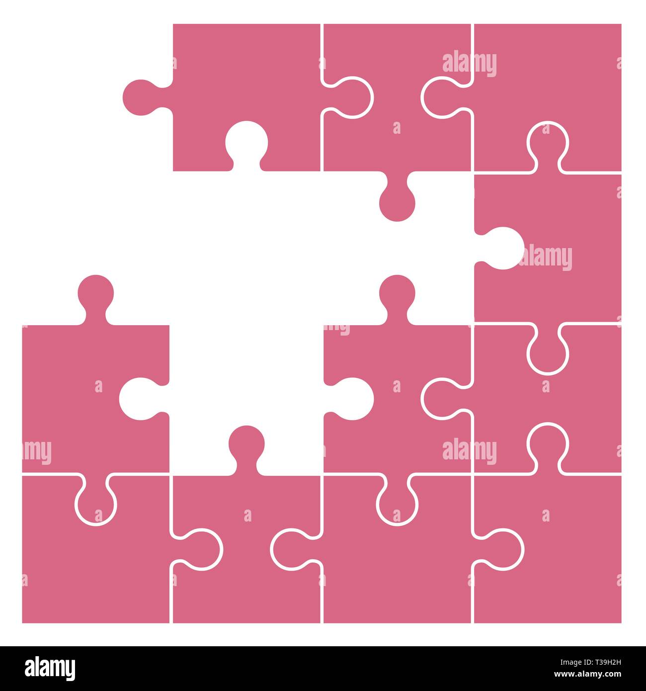 Set of puzzle pieces Stock Vector Image & Art - Alamy
