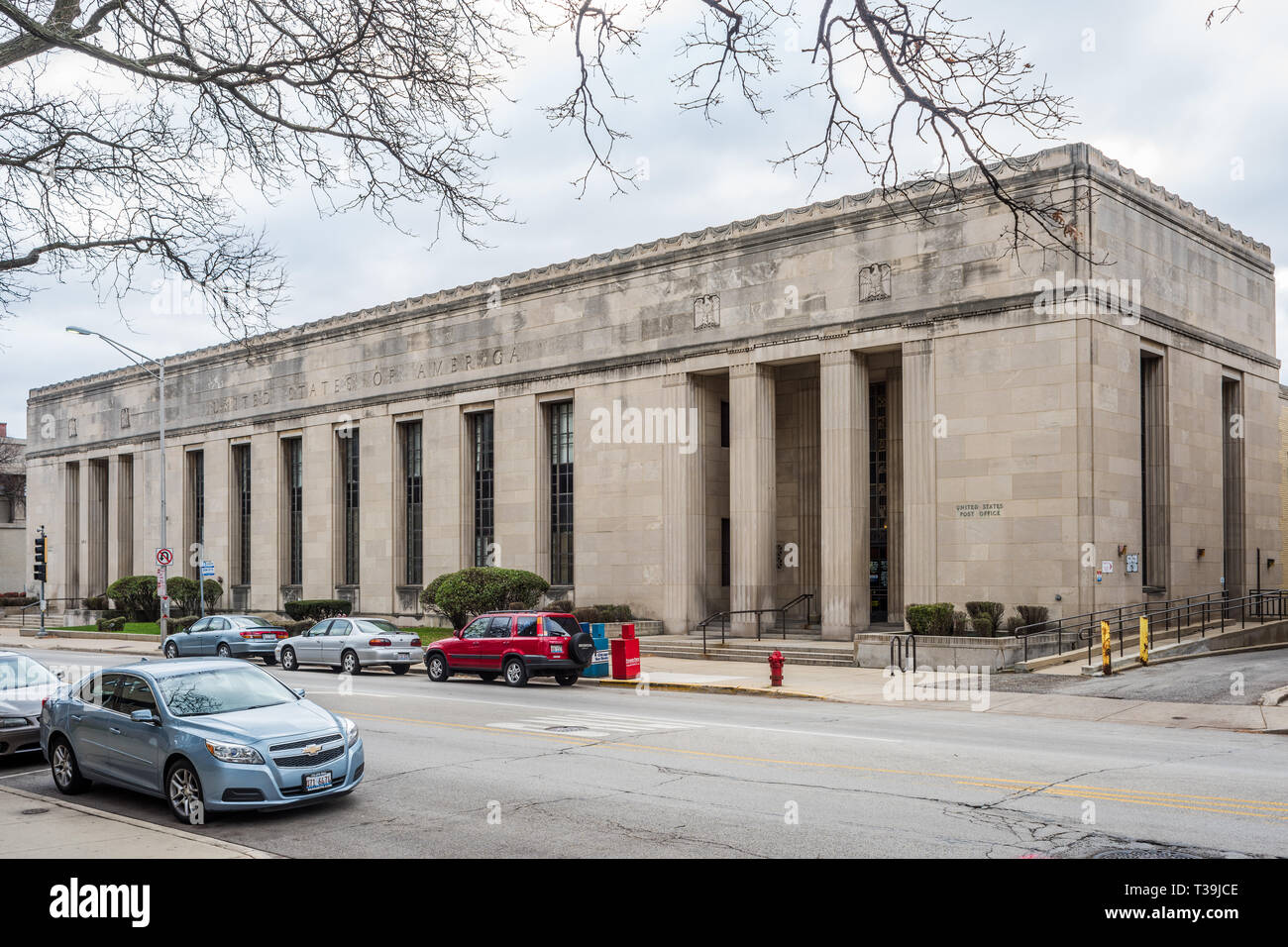 Exterior Of Oak Park Post Office Stock Photo Alamy