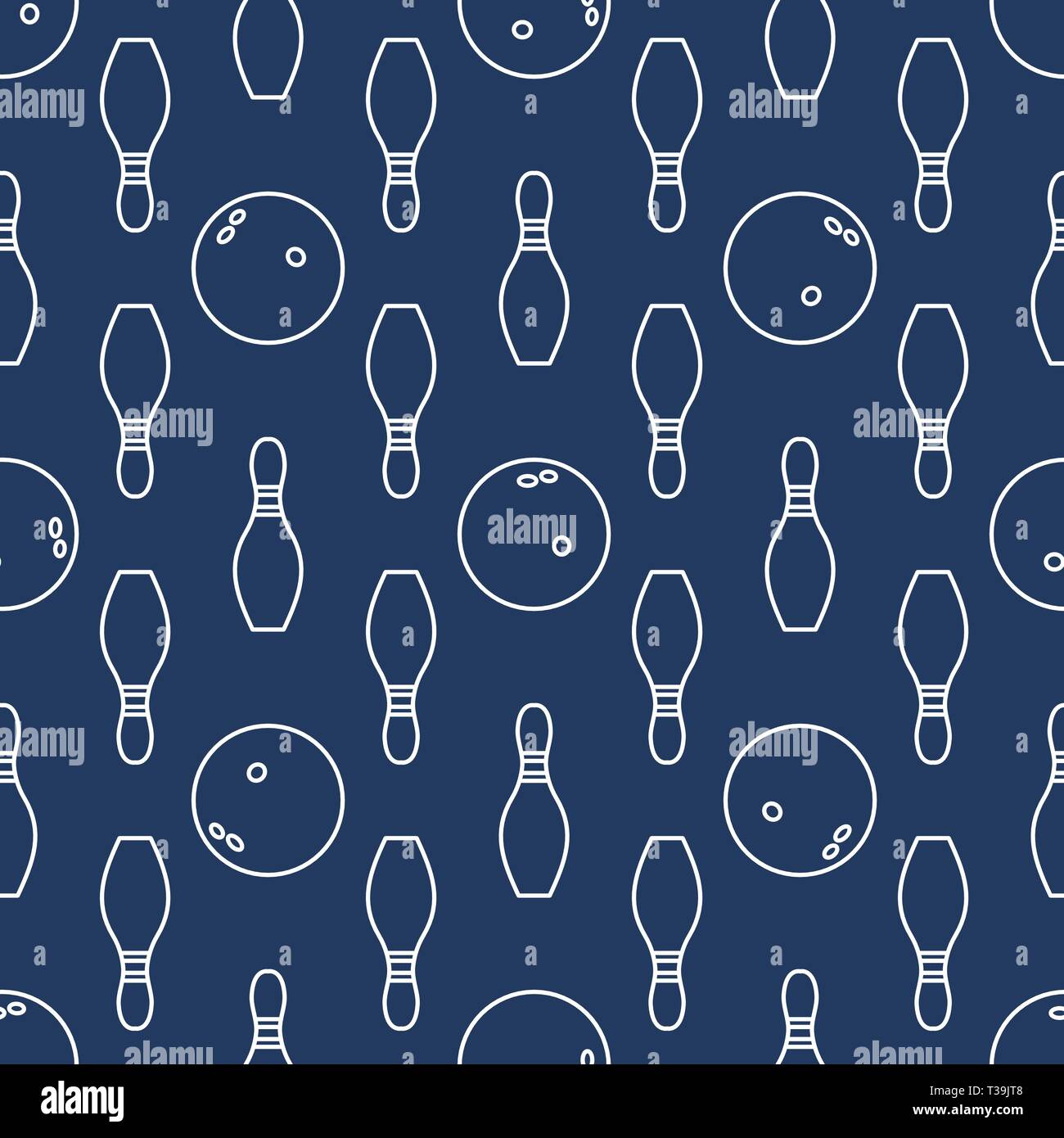 Competitive Bowling Patterns Seamless pattern with bowling pins and bowls. Sports theme. Games ...