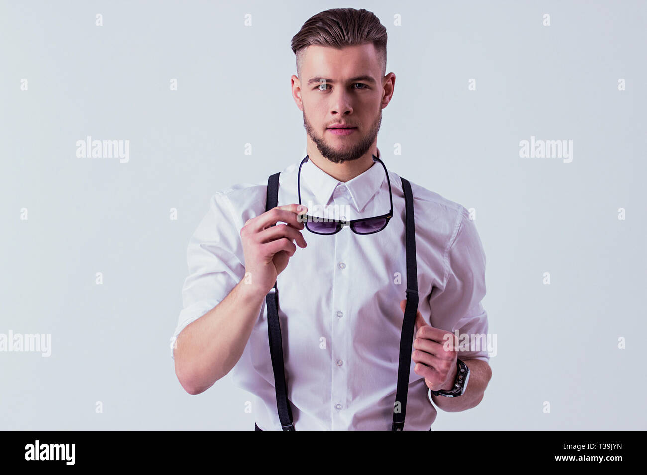Vintage suspenders hi-res stock photography and images - Alamy