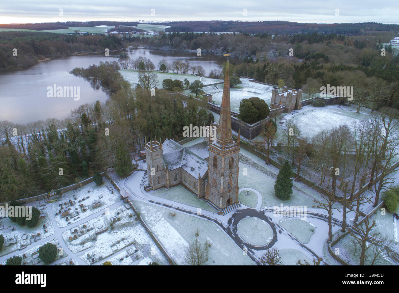 Hillsborough castle, winter snow Stock Photo