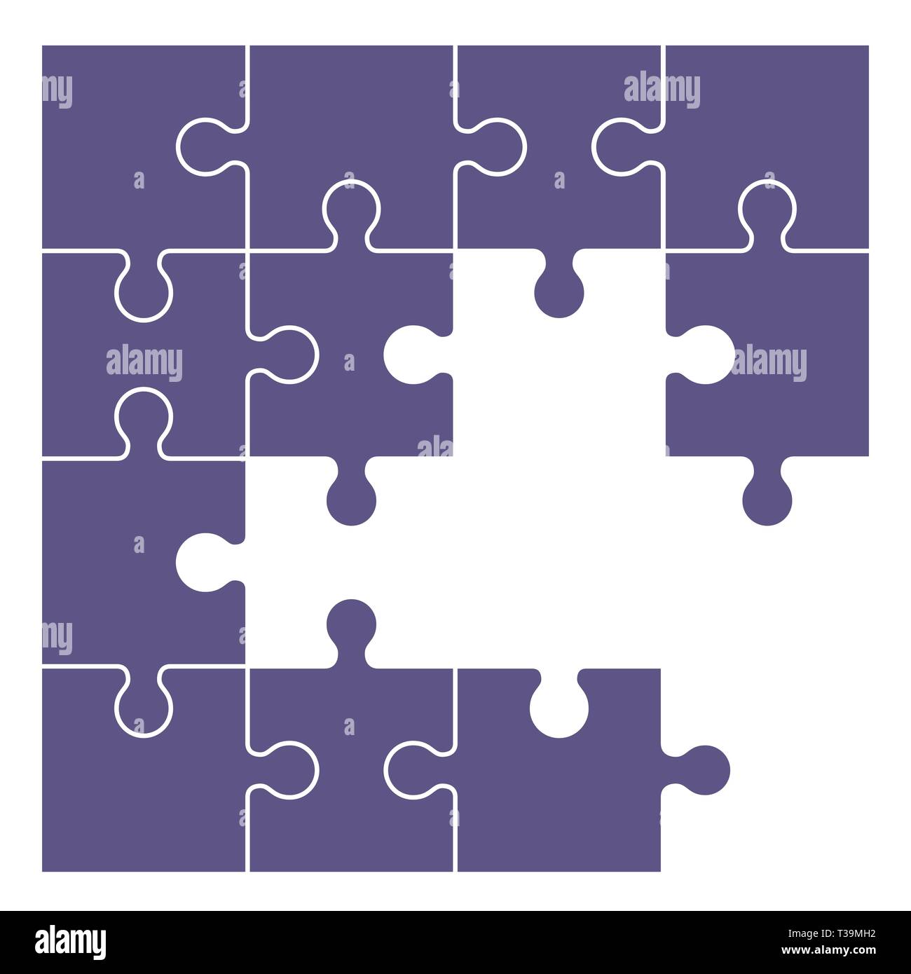 Set of puzzle pieces Stock Vector Image & Art - Alamy