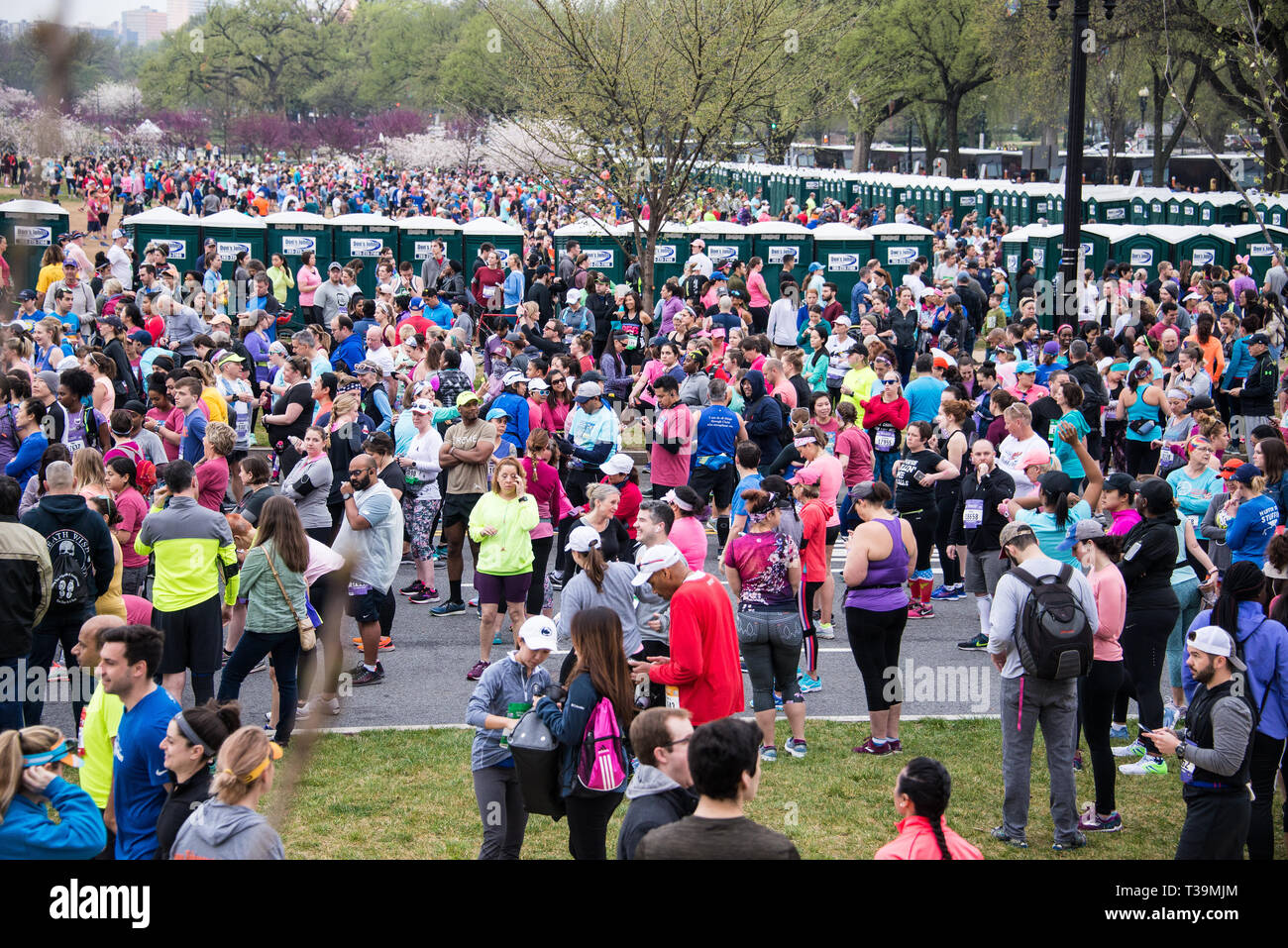 Cherry Blossom Race 2019 - Washington DC Stock Photo