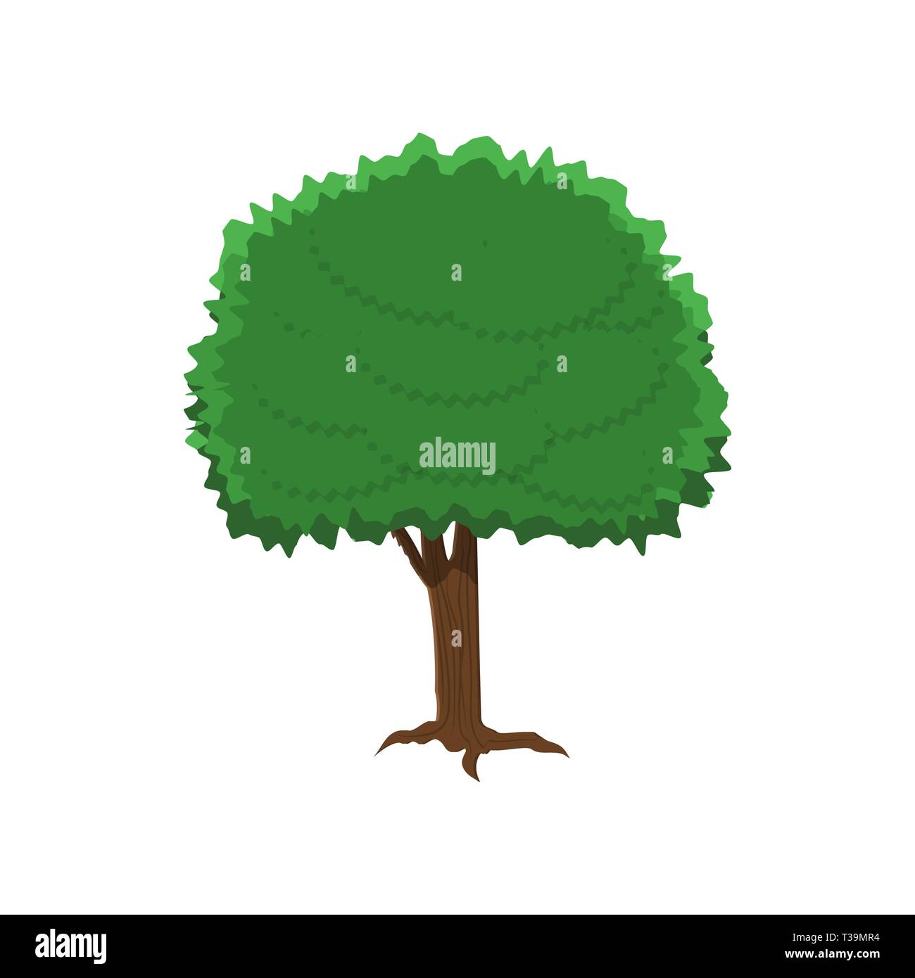 chestnut tree in flat style isolated on white. vector illustration Stock Vector