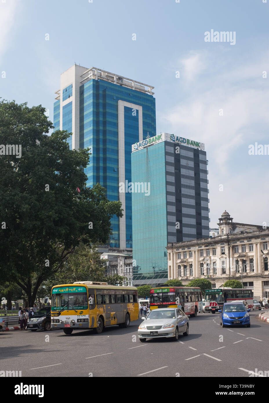 AGD bank building in Sule Pagoda Road, Pabaedan Township, Yangon  (Rangoon),Myanmar (Burma Stock Photo - Alamy