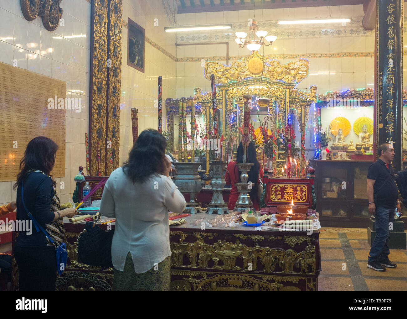 Guang Dong Kwan Yin Temple , Also: Guan Yin, Yangon(Rangoon) , Myanmar (Burma) Stock Photo