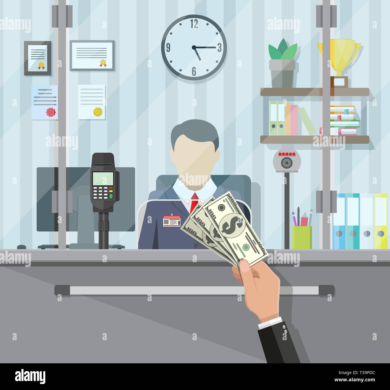 Bank teller window hi-res stock photography and images - Page 3 - Alamy