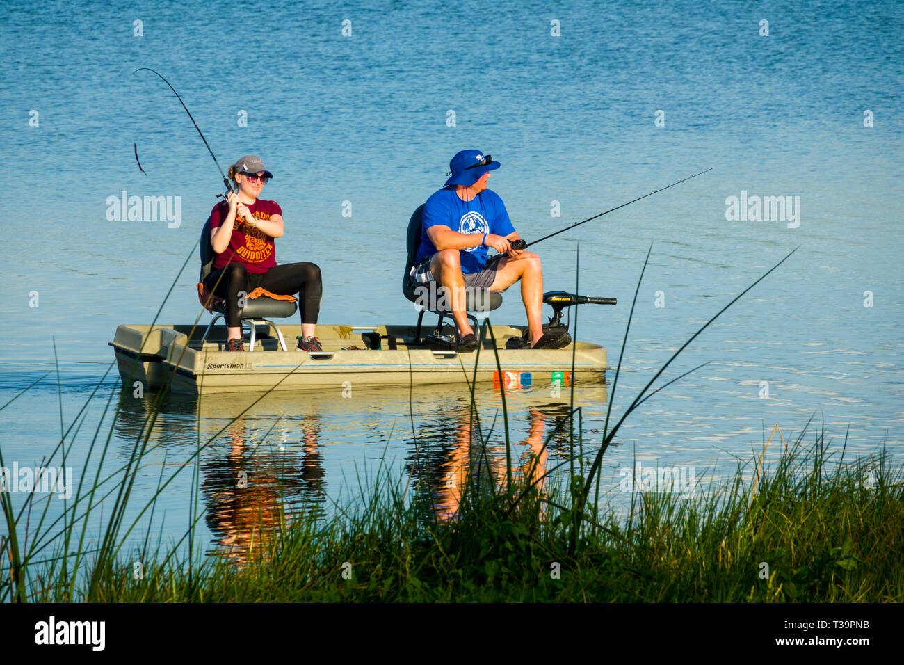 Husband and wife fishing hi-res stock photography and images - Alamy