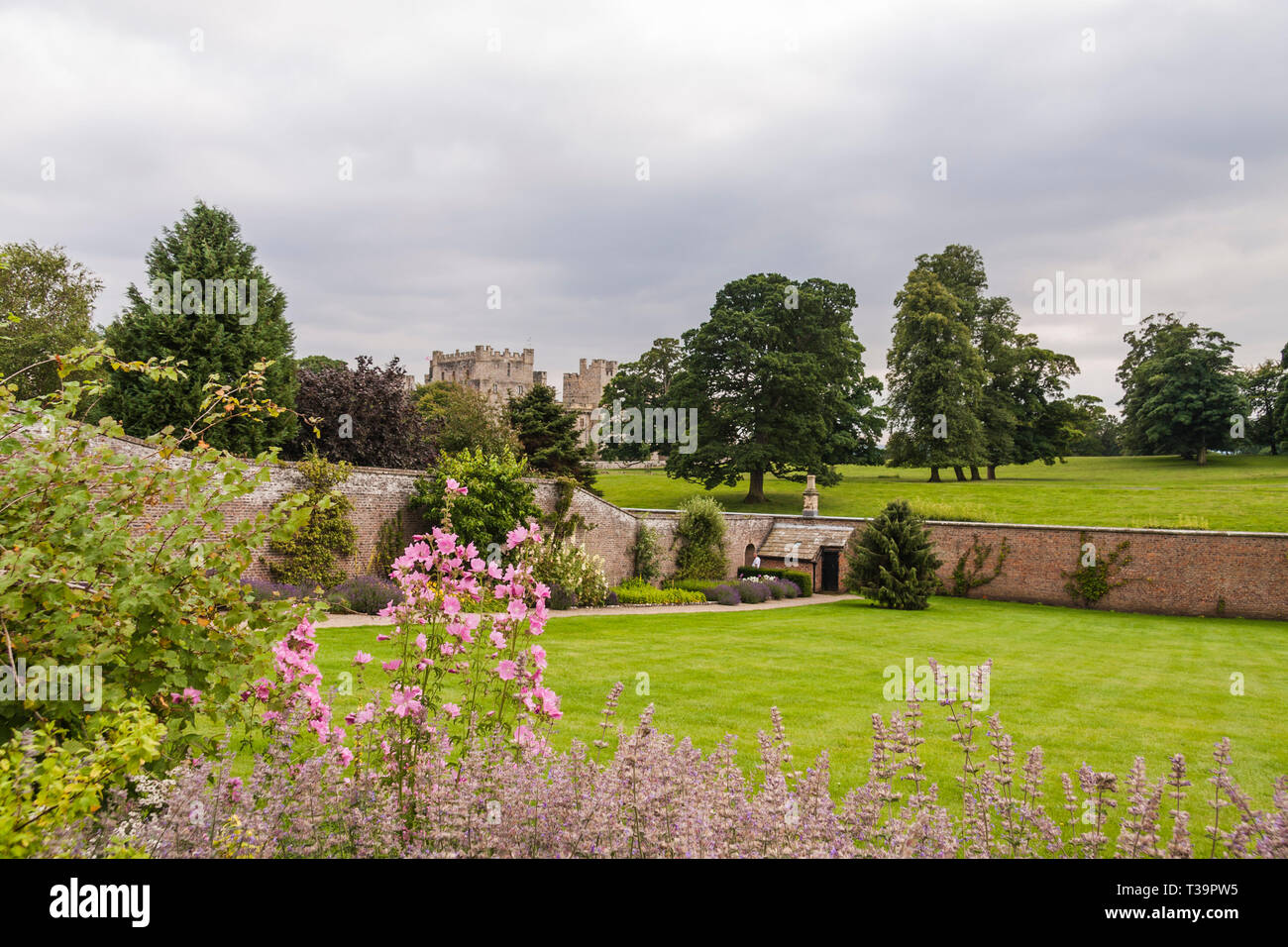 The colourful gardens at Raby Castle,Staindrop,England,UK Stock Photo ...