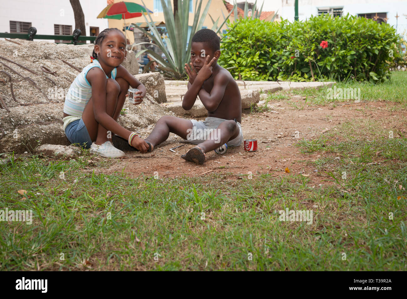 Children poverty playing toys hi-res stock photography and images - Alamy