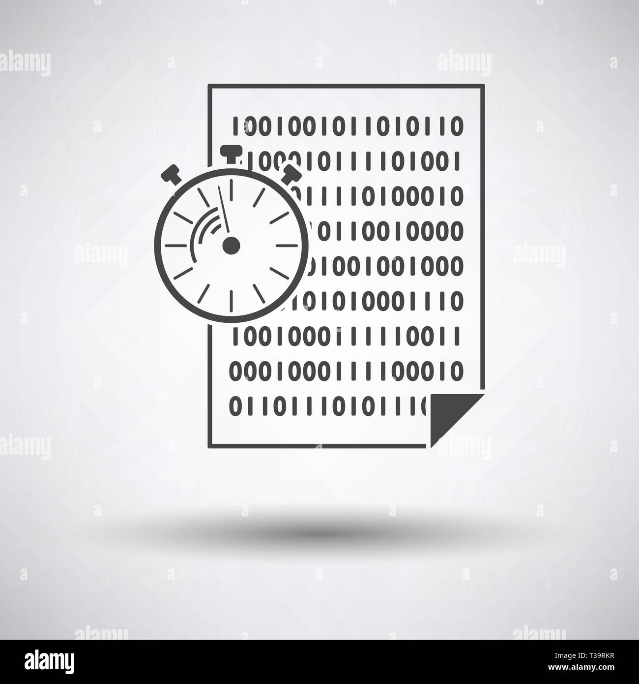 Fast Development Icon on gray background, round shadow. Vector illustration. Stock Vector