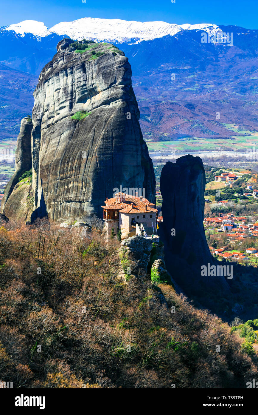 Impressive monastery over cliff Meteora Greece Stock Photo Alamy Impressive monastery over cliff Meteora Greece Stock Photo Alamy