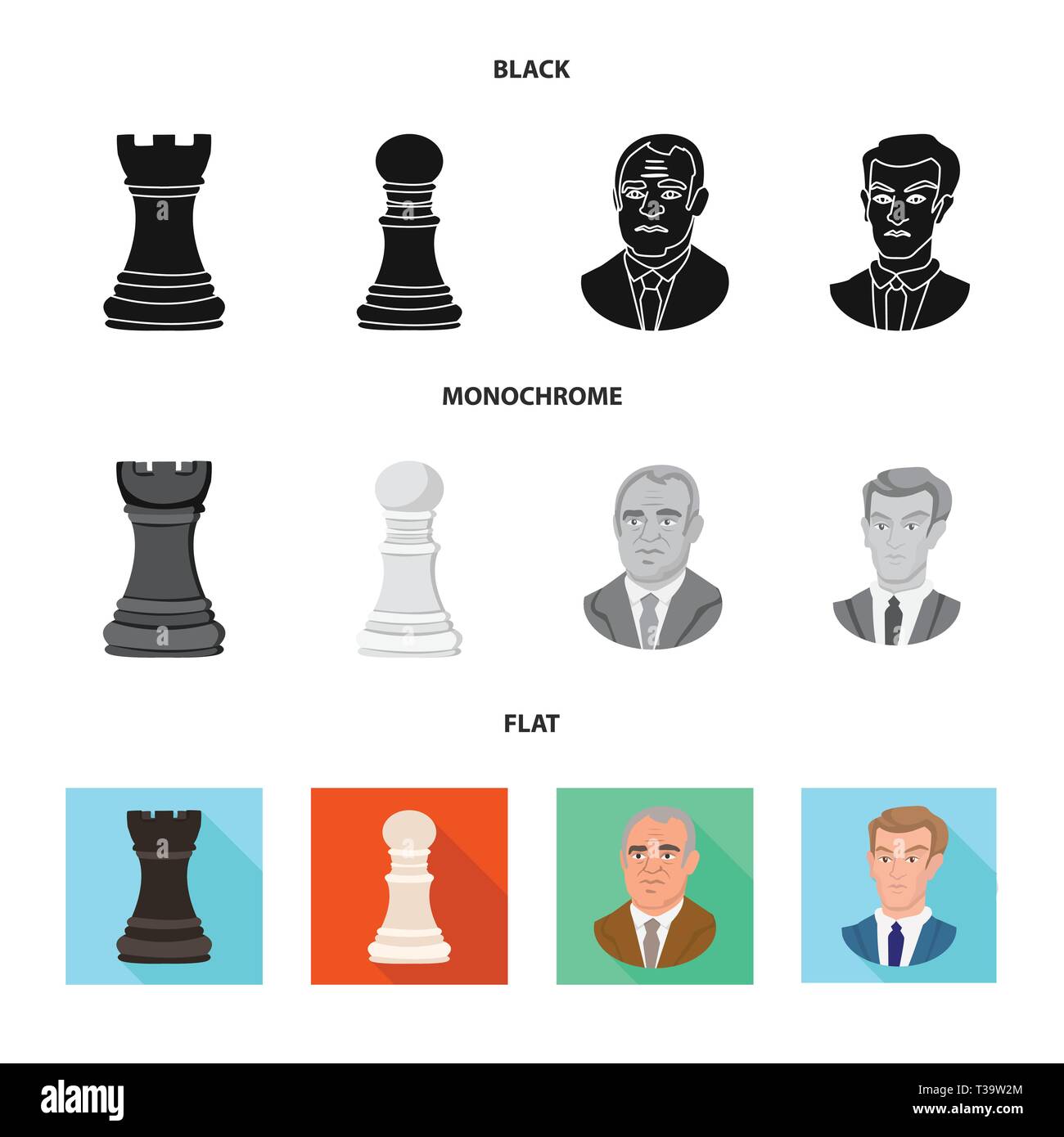 Vector design of checkmate and thin logo. Collection of checkmate and ...