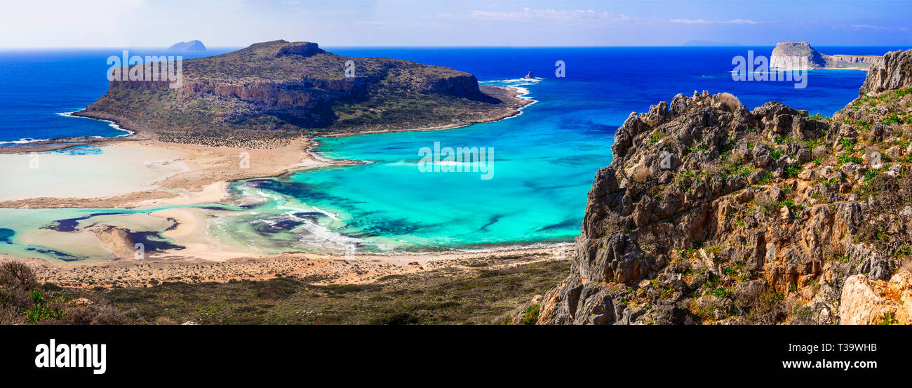 Impressive Balos bay,Gramvousa,Crete,Greece Stock Photo