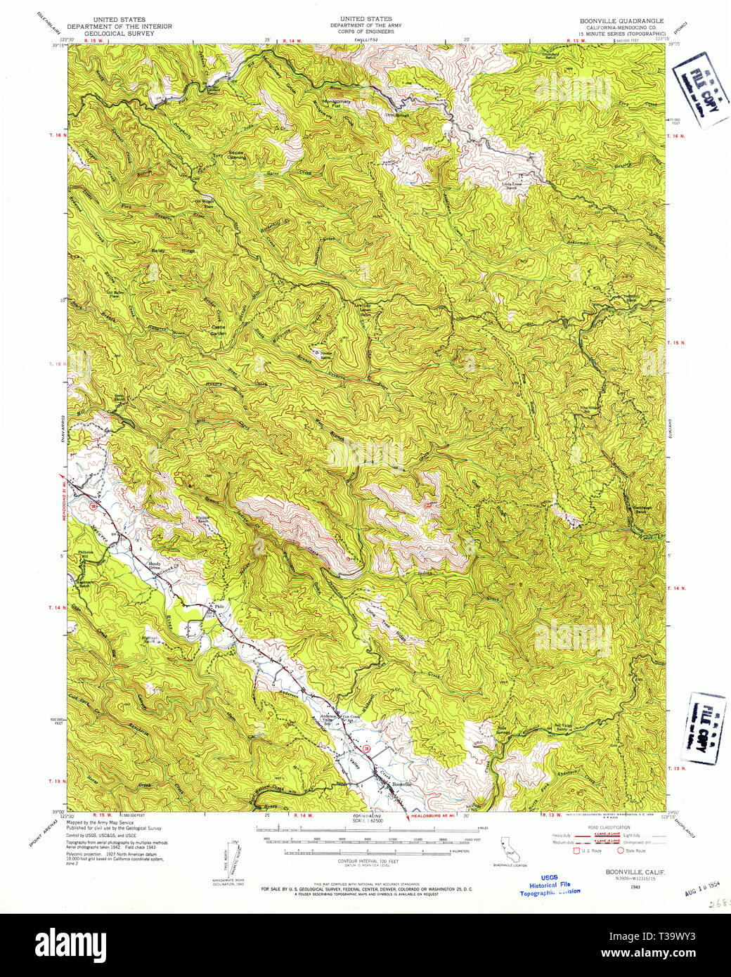 Boonville california map hires stock photography and images Alamy