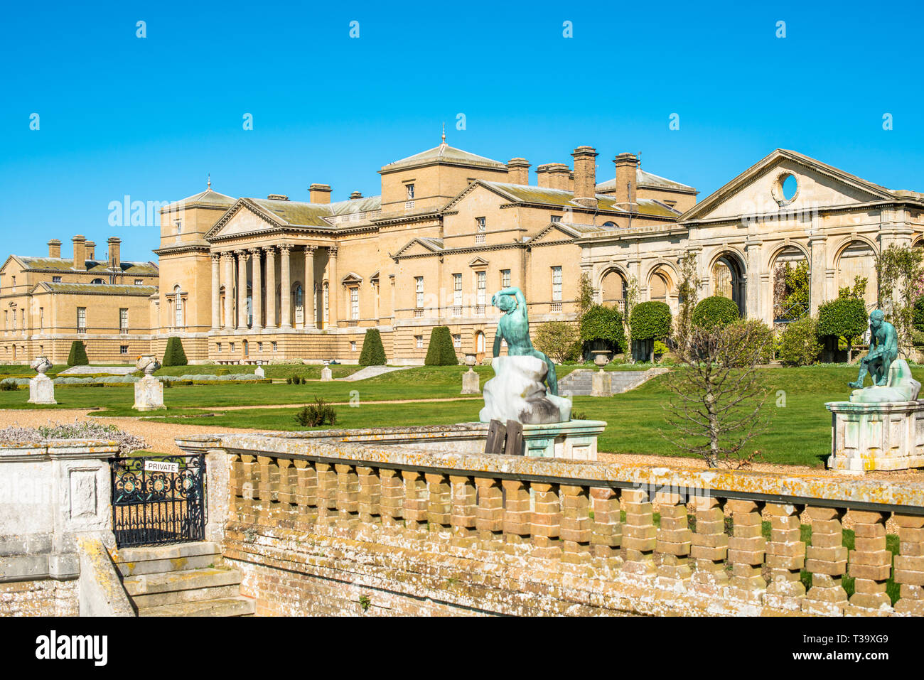 Holkham hall Stately home in North Norfolk, East Anglia, England, UK Stock Photo