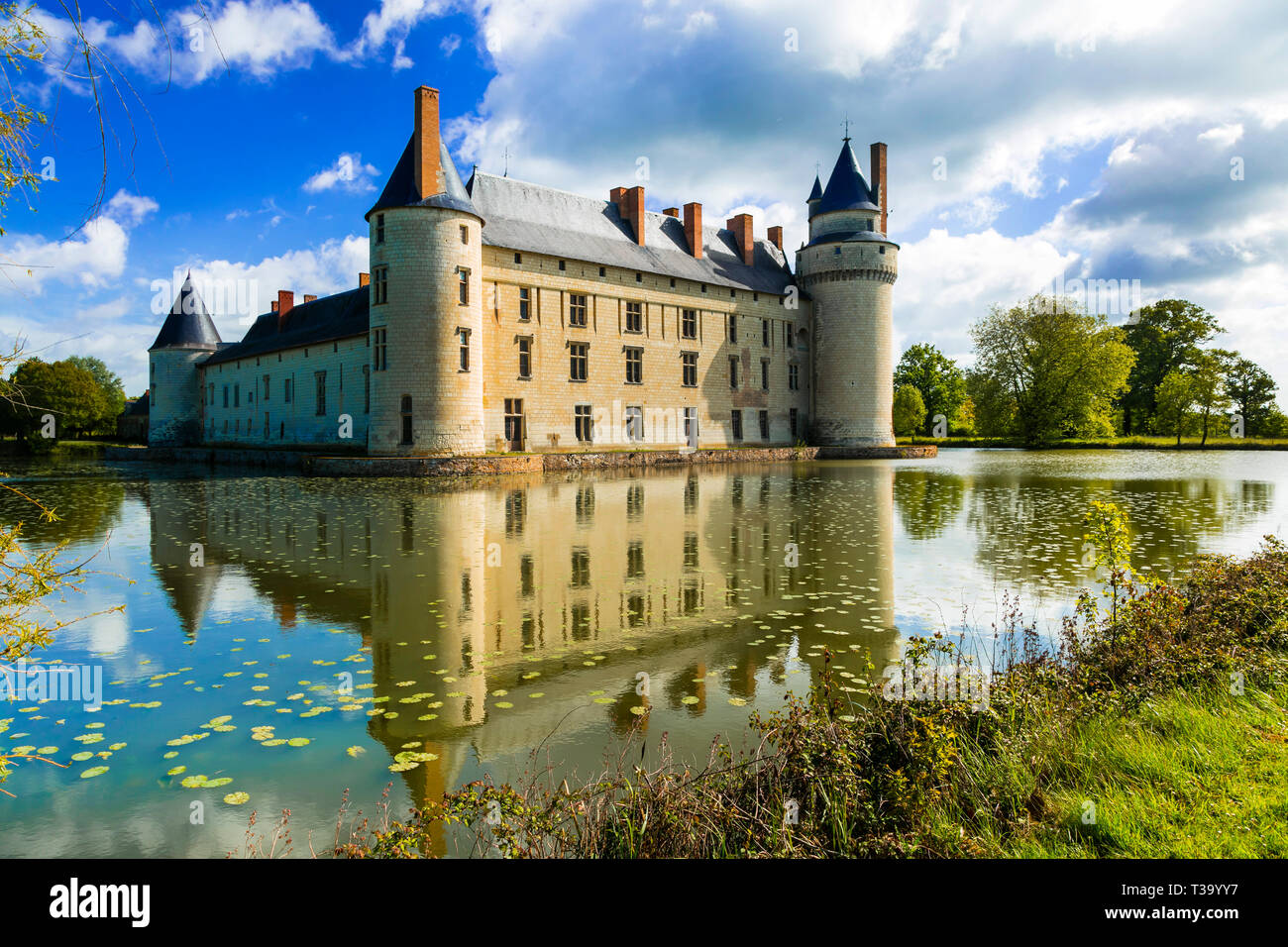 Ladmarks of France,Elegant Plessis Bourre medieval castle,Loire Valley. Stock Photo
