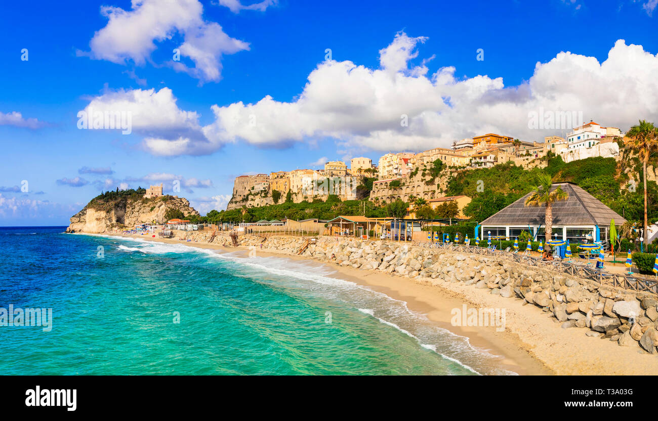 Beautiful Tropea village,panoramic view,Calabria, Italy Stock Photo