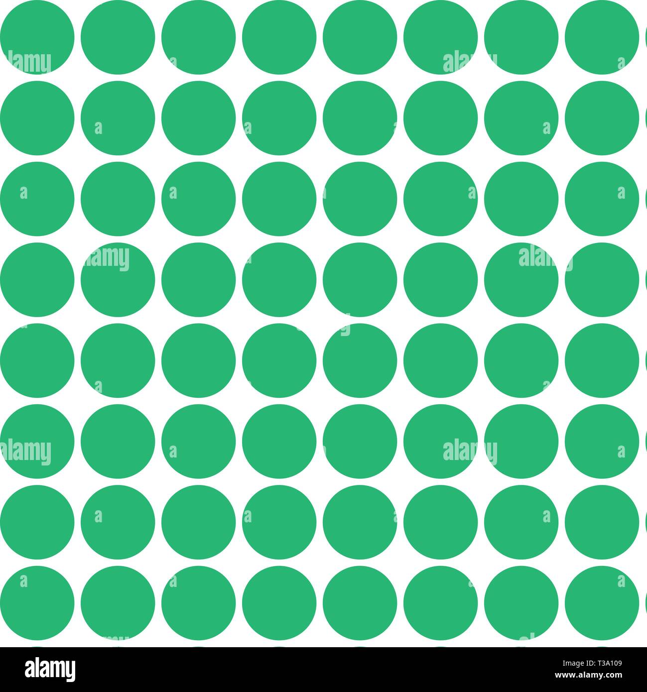 Seamless Green Circles Arranged in Rows and Columns on White Flat Pattern Design business Empty template isolated Minimalist graphic layout template f Stock Vector