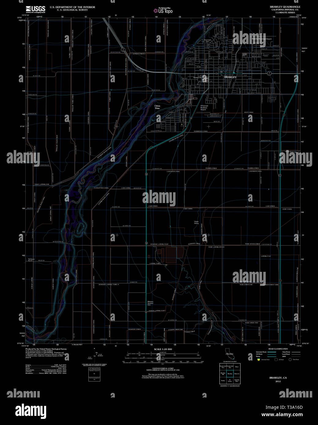Brawley california map hires stock photography and images Alamy