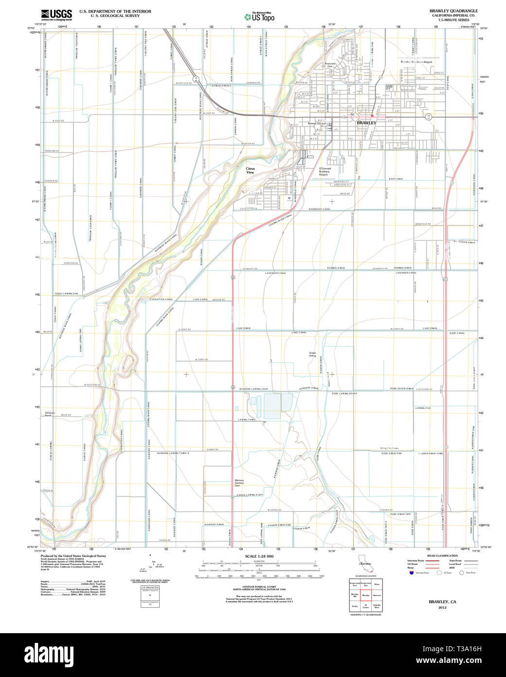 Brawley california map hires stock photography and images Alamy