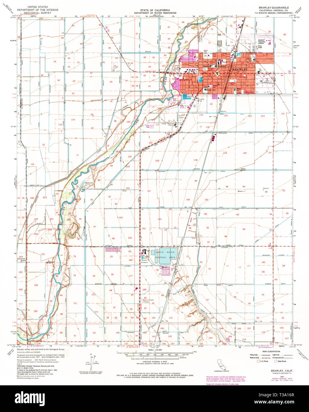 Map of brawley hires stock photography and images Alamy