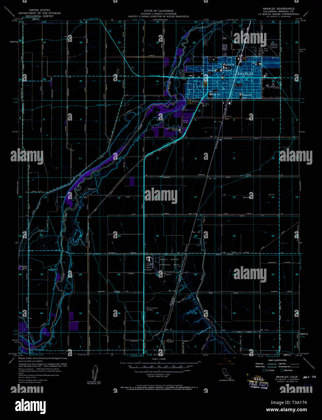 Brawley california map hires stock photography and images Alamy