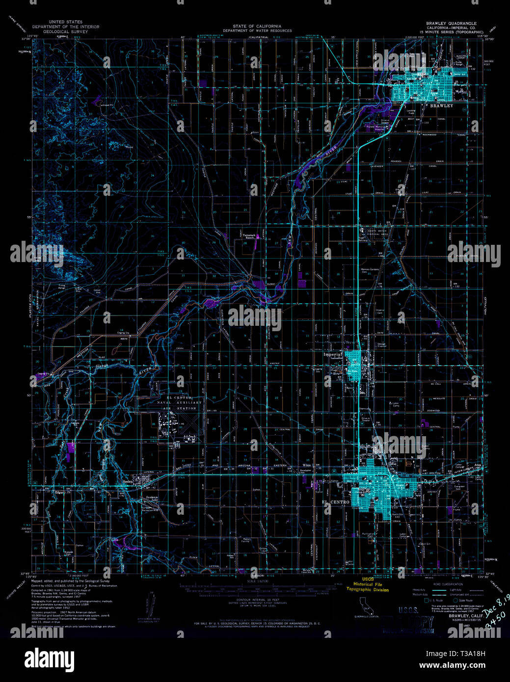 Brawley california map hires stock photography and images Alamy