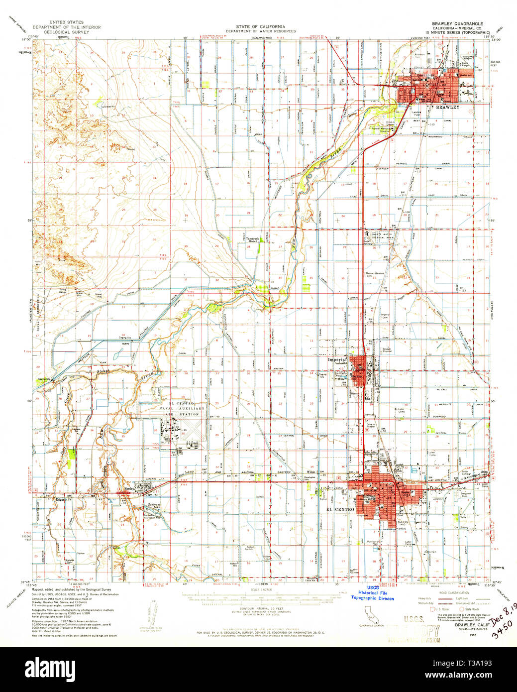 Brawley california map hires stock photography and images Alamy