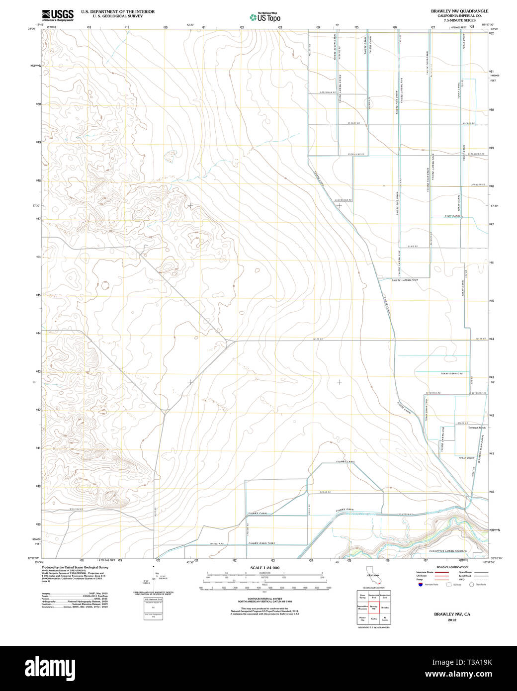 Brawley california map hires stock photography and images Alamy