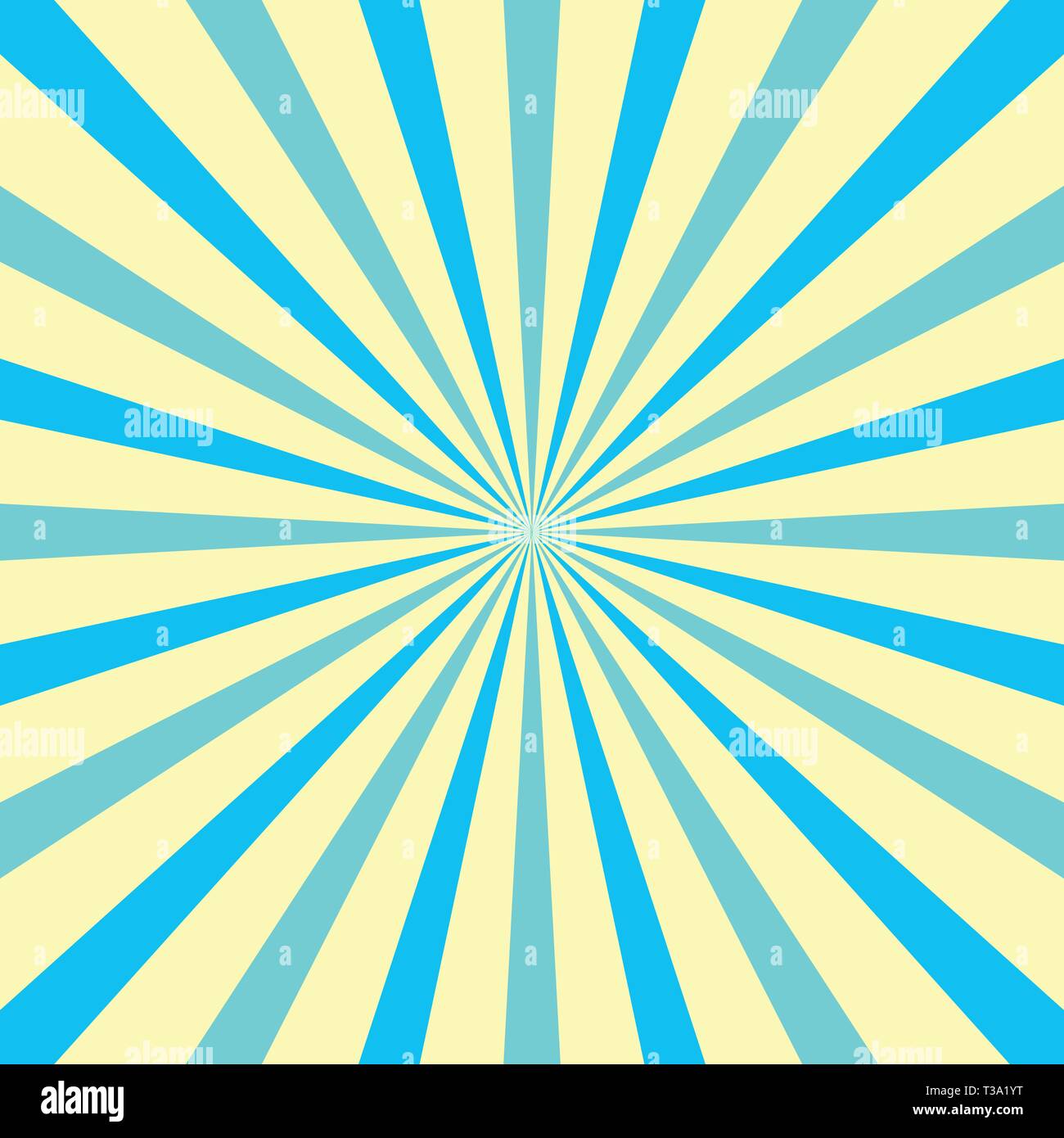 Multi Tone Sunburst With Pastel Color Rays And Beams For Fun Retro