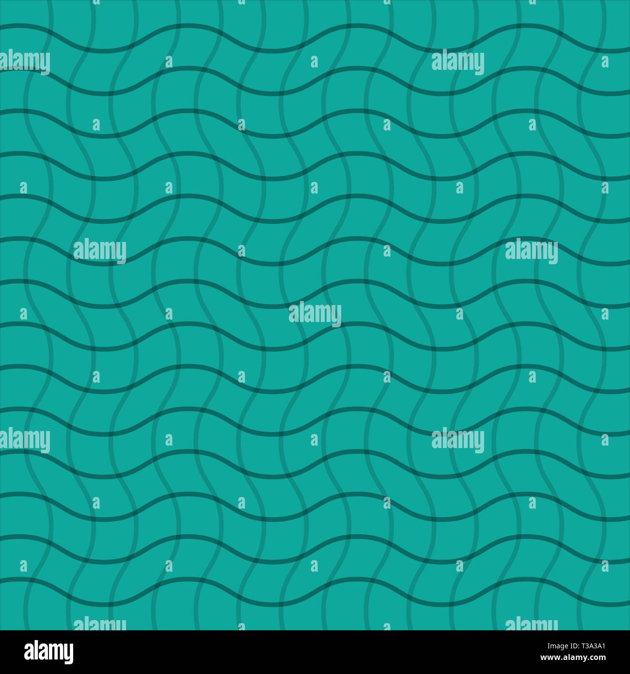 Wavy Horizontal and Vertical Lines in Square Mesh Net Pattern in Green Tone Copy Space design Empty template text for Ad, promotion, poster, flyer, we Stock Vector