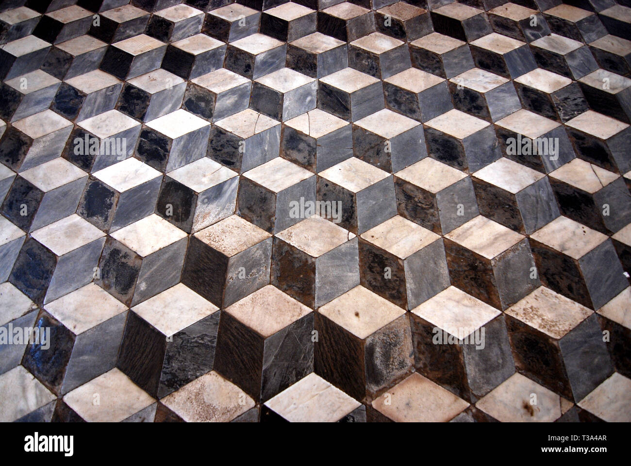 detail of the elegant flooring of some rooms of saint lawrence charterhouse certosa di san lorenzo in padula province of salerno italy Stock Photo