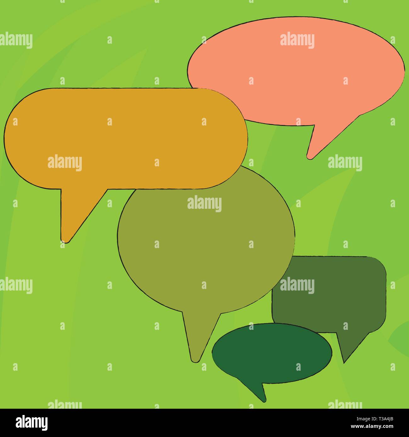 Many Color Speech Bubble in Different Sizes and Shade for Group Discussion Design business concept Empty copy text for Web banners promotional materia Stock Vector