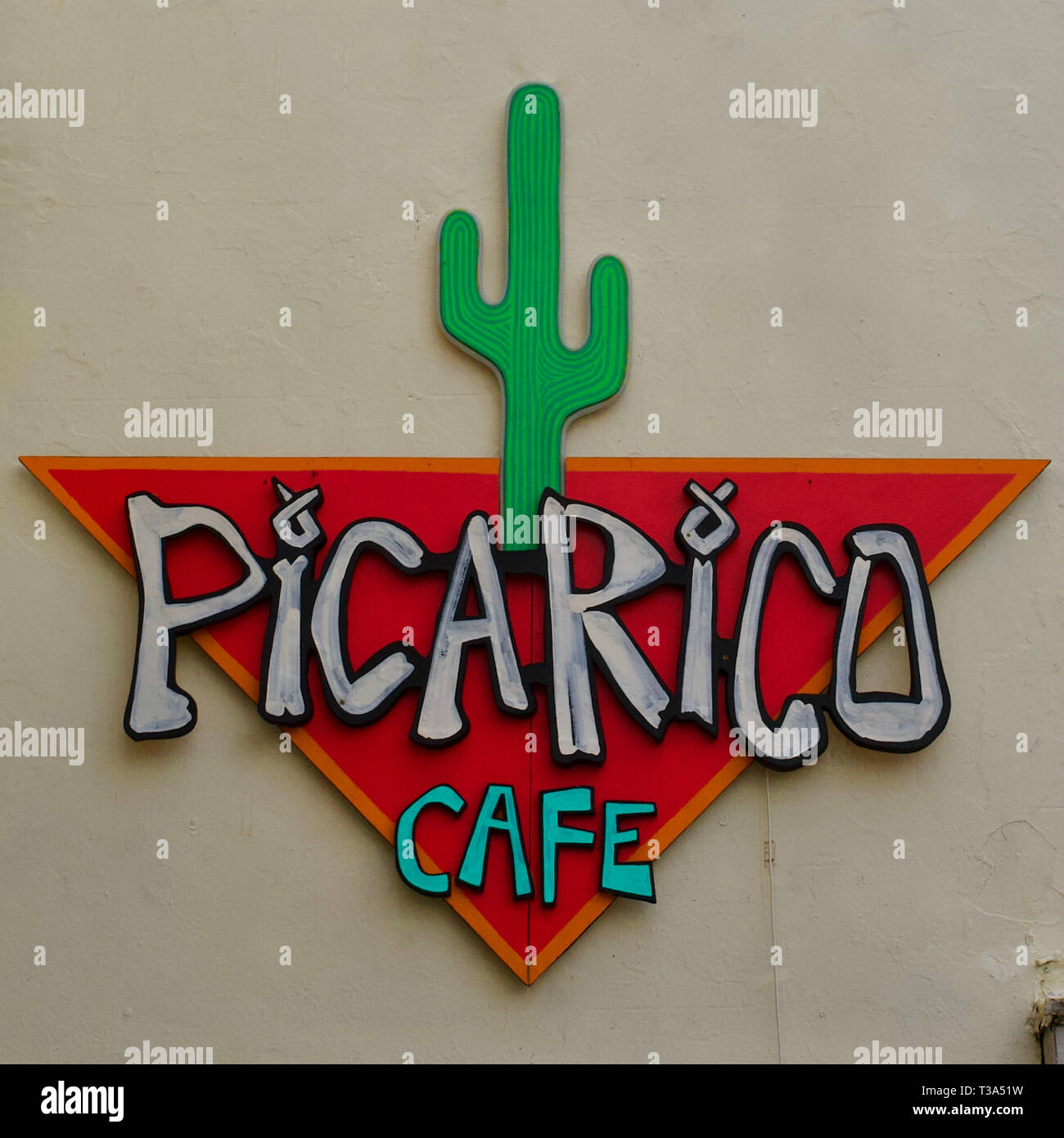 Picarico Cafe, Penzance, Cornwall, England. Stock Photo