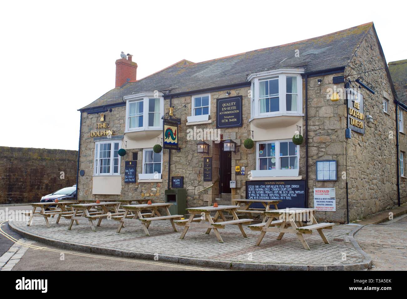 The Dolphin Tavern, Penzance, Cornwall, England. Stock Photo
