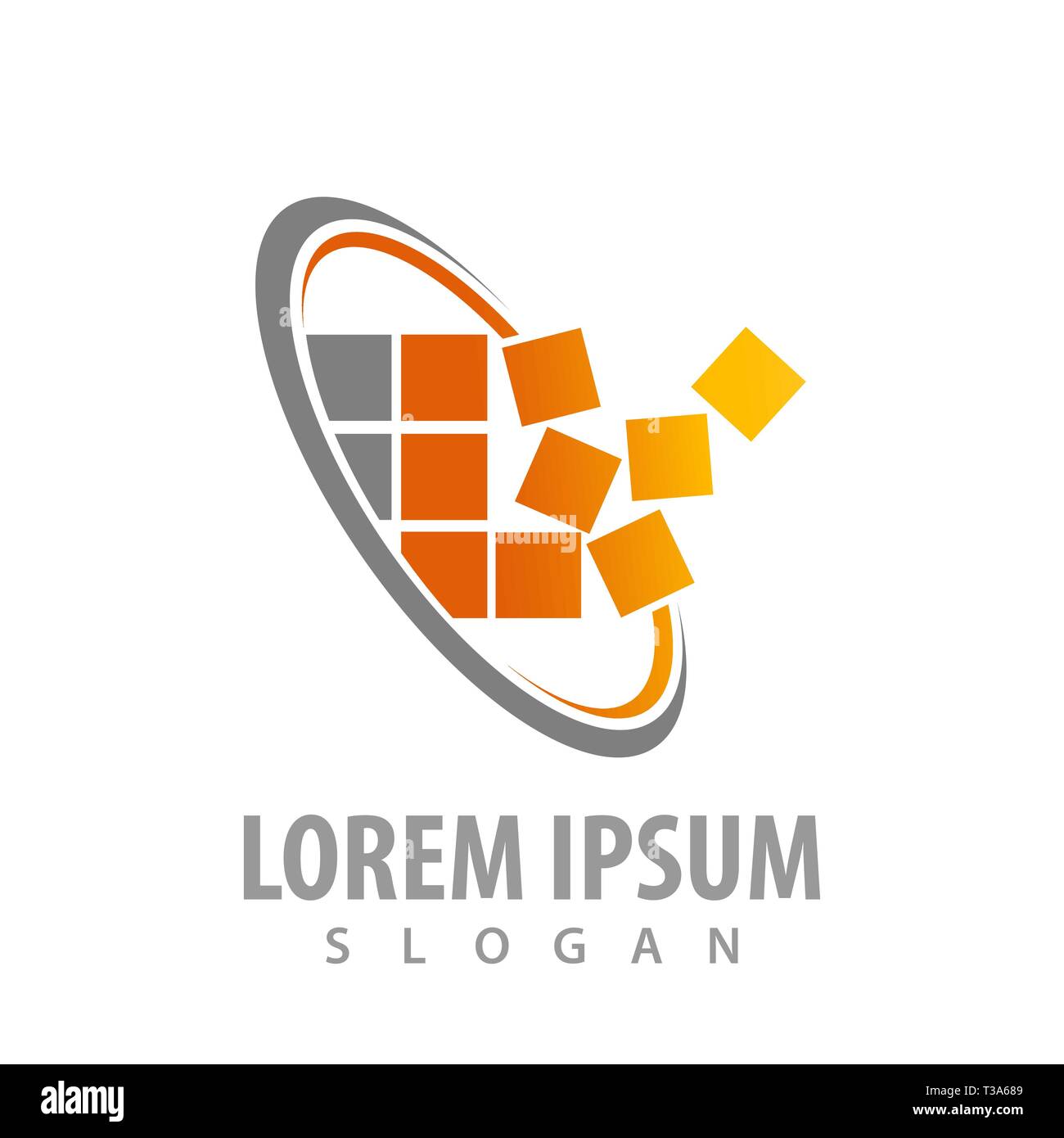 Circle digital pixel concept design. Symbol graphic template element ...