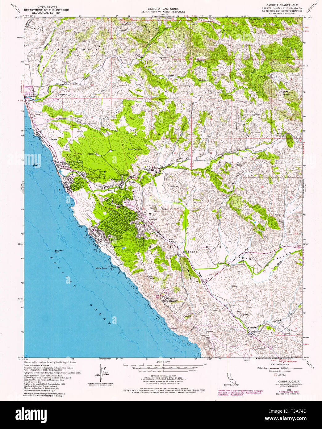 Map of cambria california hires stock photography and images Alamy