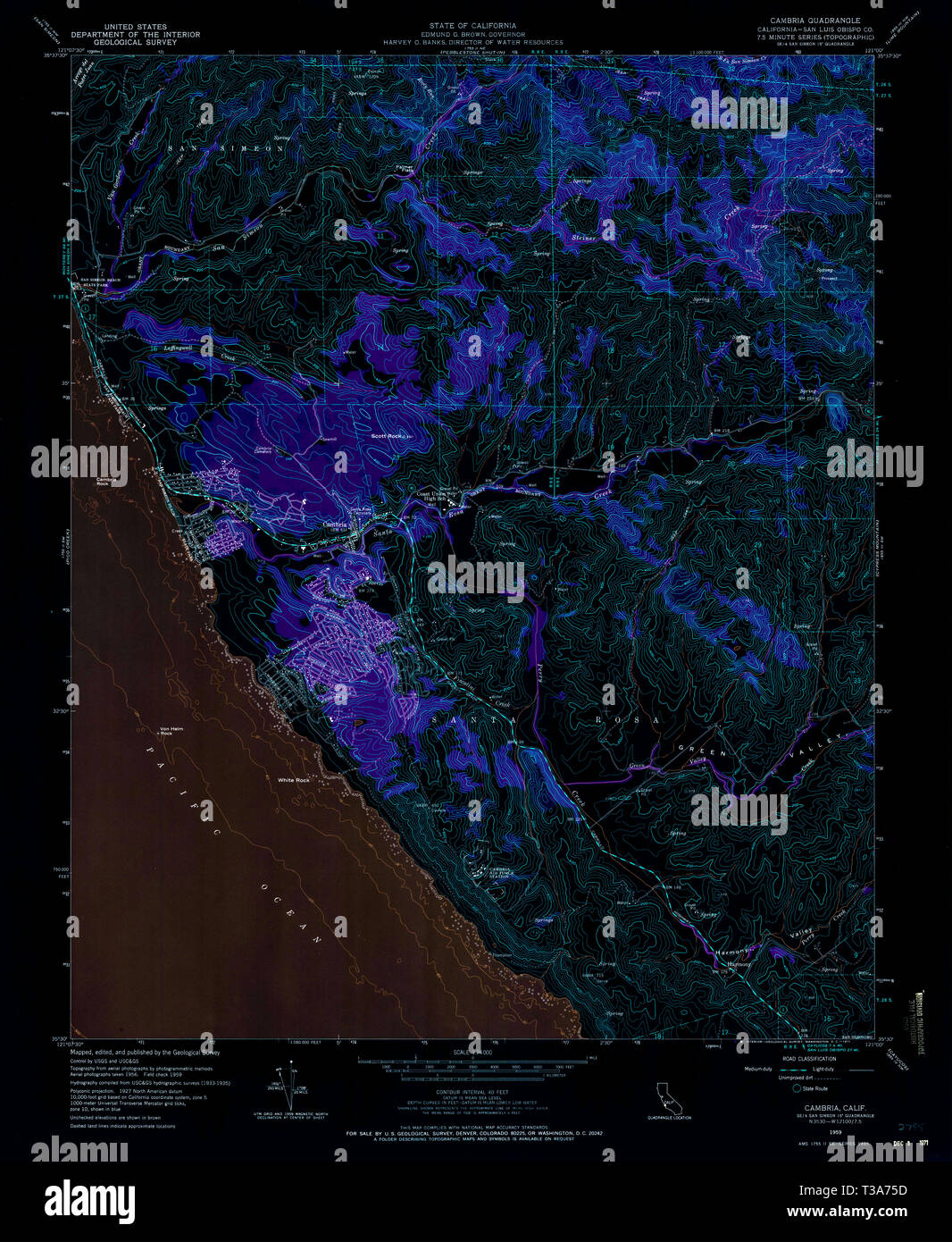 Cambria california map hires stock photography and images Alamy