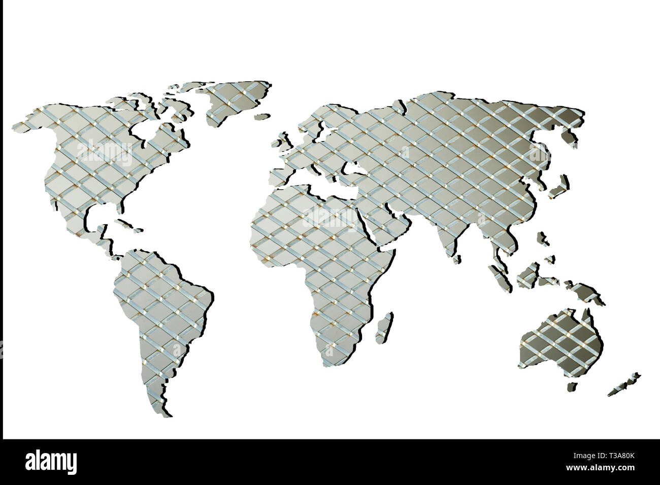 Roughly sketched out world map as global business concepts Stock Photo ...