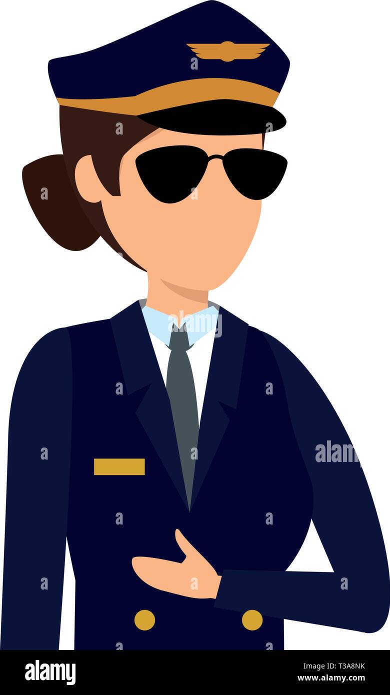 Free Vector  Aviation flat avatar icons airport characters in flat style  illustration